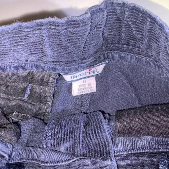 Hartstrings Embroidered Navy Corduroy Pants with Chocolate Lab Dog - size 6 - Picture 3 of 9